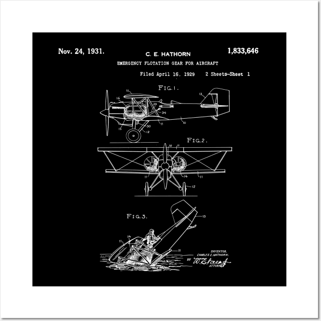 Aircraft Emergency Flotation Wall Art by Patentprint